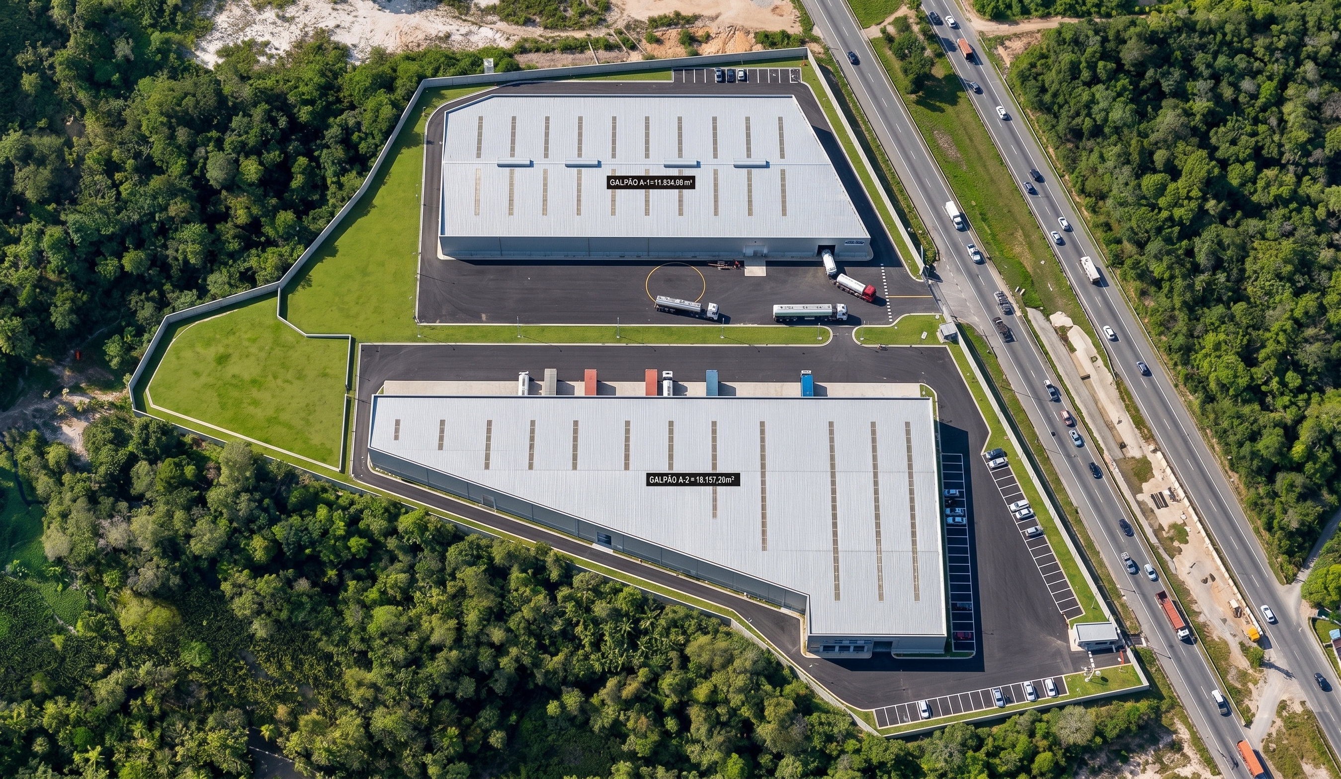 Complexo de galpões com 30.000m2 em dois módulos - BTS (em construção)