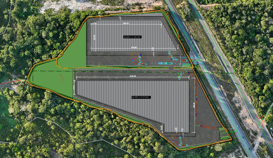 Galpão logístico ou industrial com 11.934 m2 em construção (BTS)