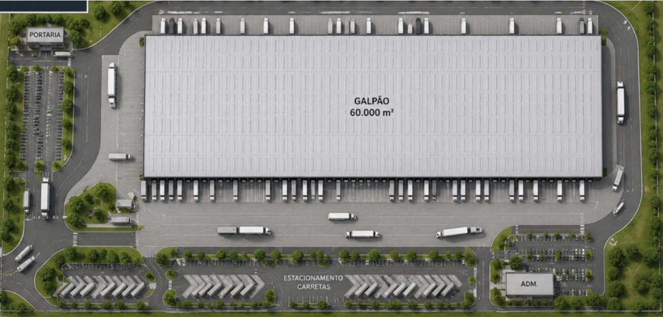 Galpão industrial ou logístico com 20.000m2 em construção (BTS)